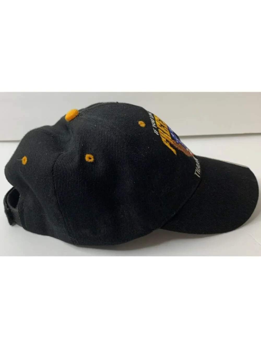Thank a Vet - Veterans Freedom Black Patriotic Baseball Cap Adjustable